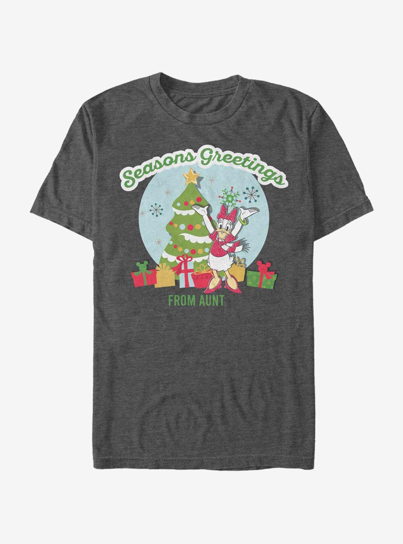 Disney Daisy Duck Holiday Seasons Greetings From Aunt T-Shirt, , hi-res