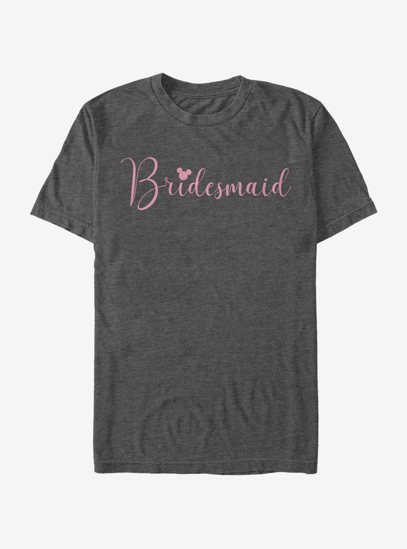 Disney Mickey Mouse Disney Bridesmaid T-Shirt, CHAR HTR, hi-res