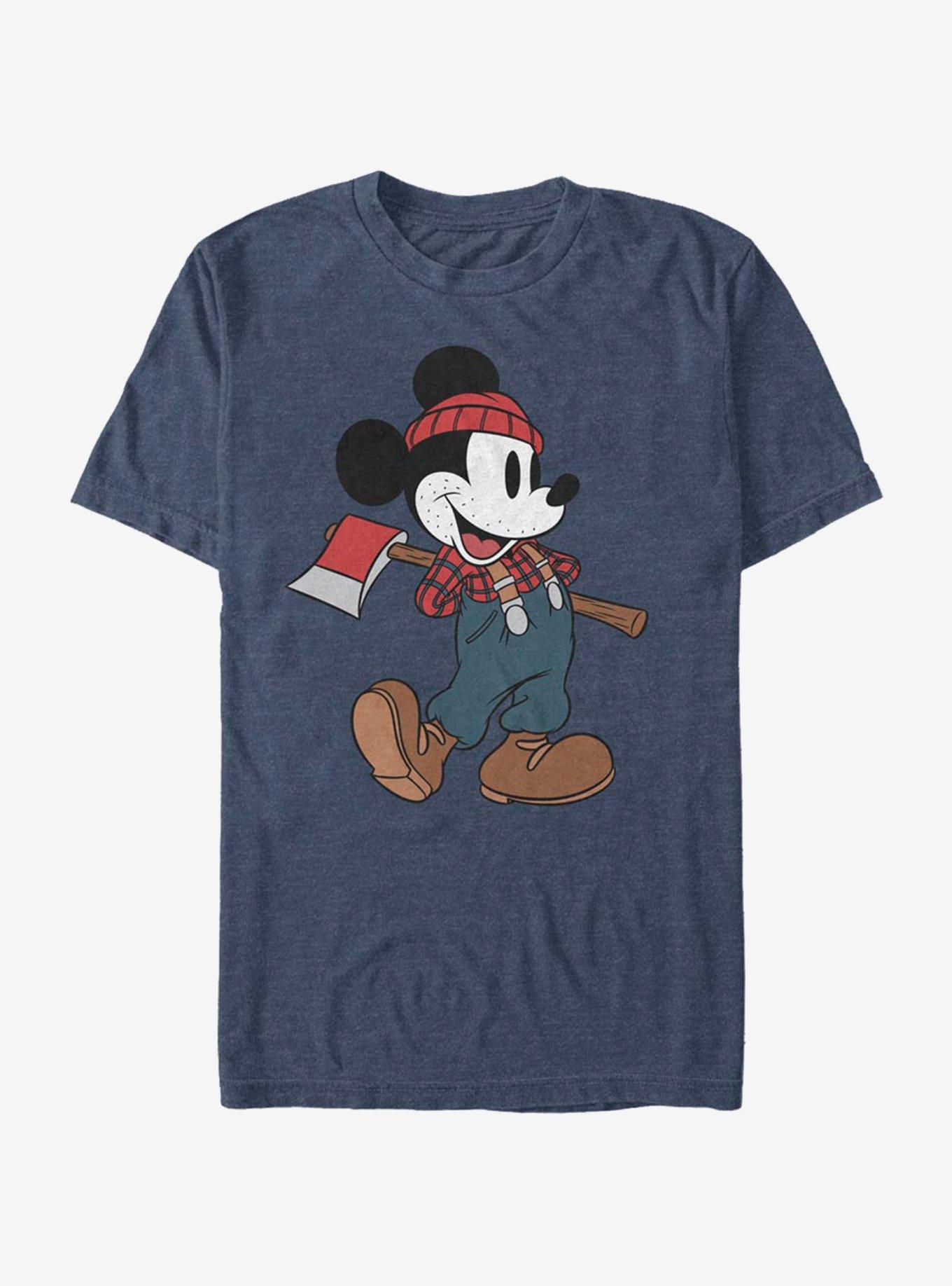 Disney Mickey Mouse Lumberjack Mickey T-Shirt, NAVY HTR, hi-res