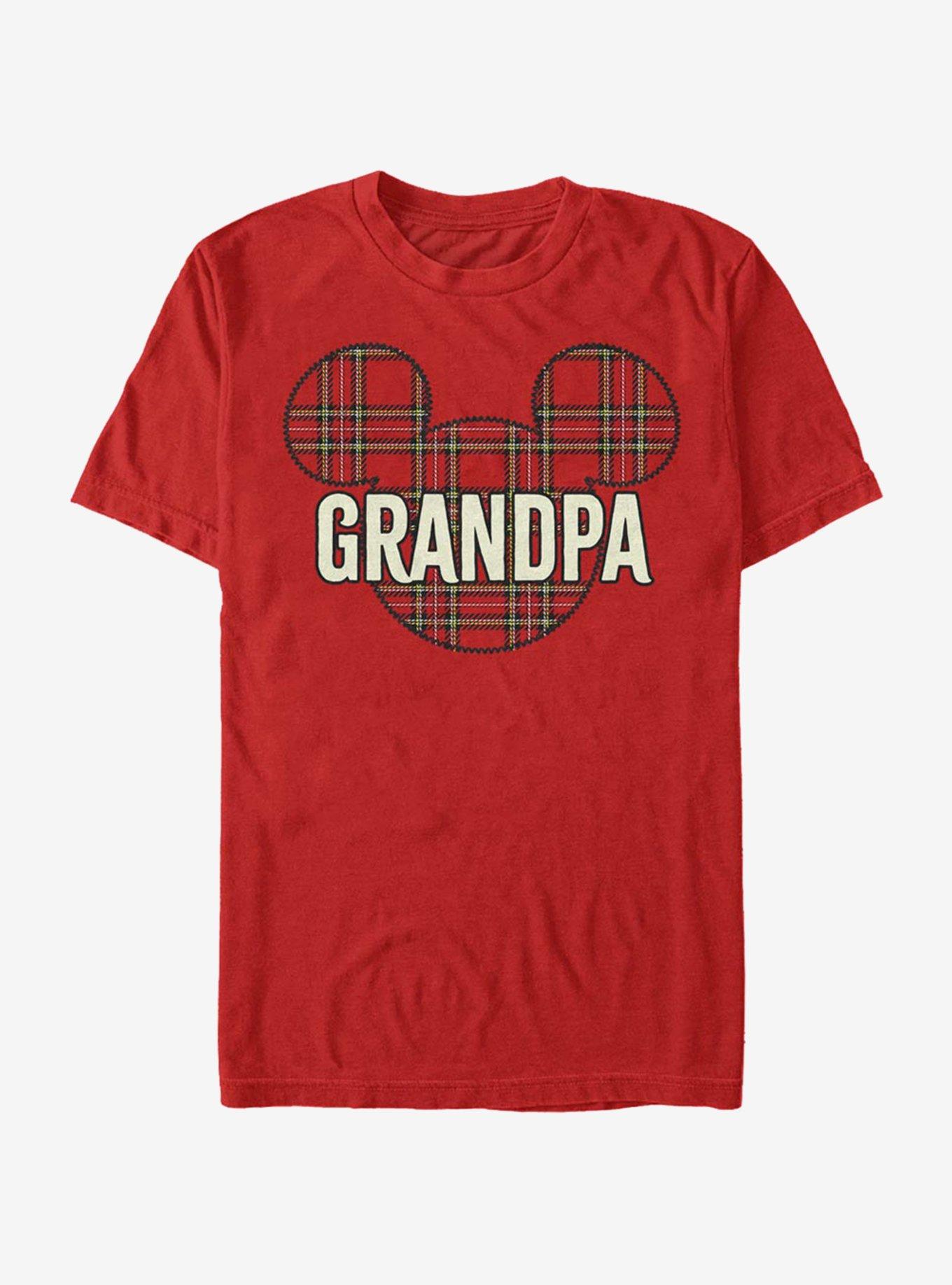 Disney Mickey Mouse Grandpa Holiday Patch T-Shirt, RED, hi-res