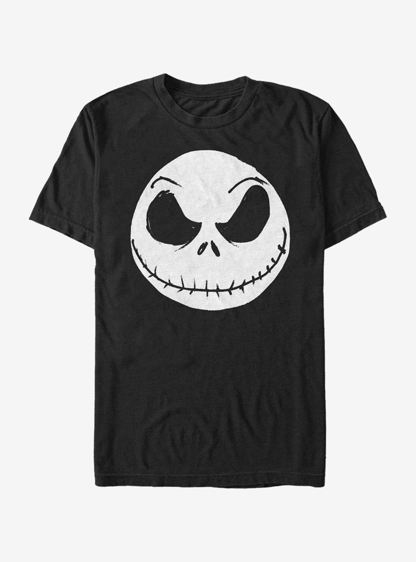 The Nightmare Before Christmas Big Face Jack T-Shirt, BLACK, hi-res