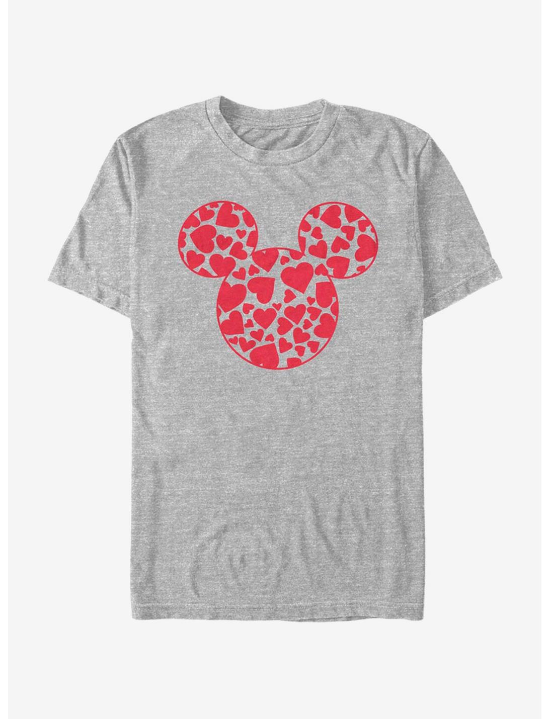 Disney Mickey Mouse Mickey Hearts Fill T-Shirt, ATH HTR, hi-res