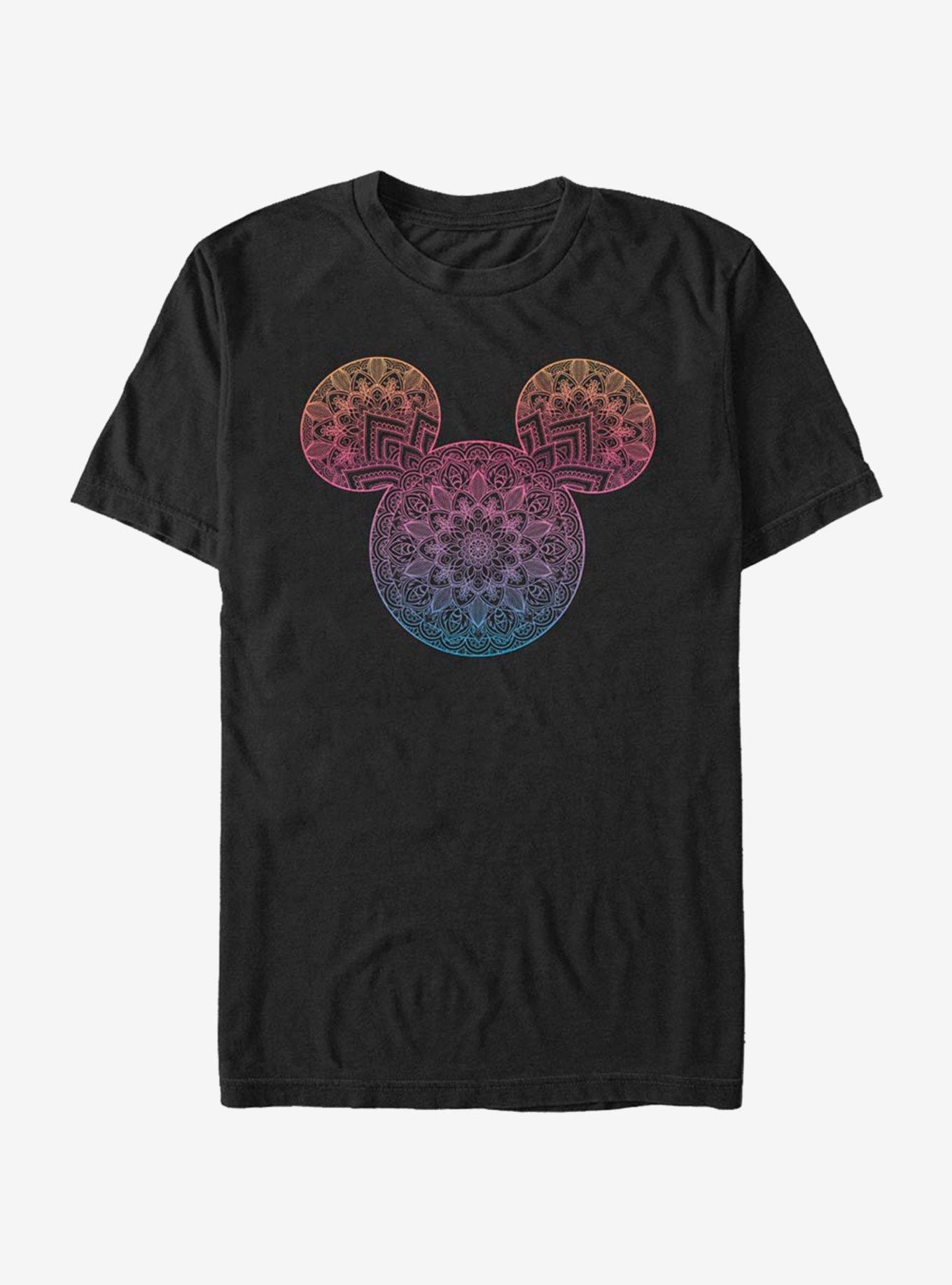 Disney Mickey Mouse Mickey Mandala Fill T-Shirt, BLACK, hi-res
