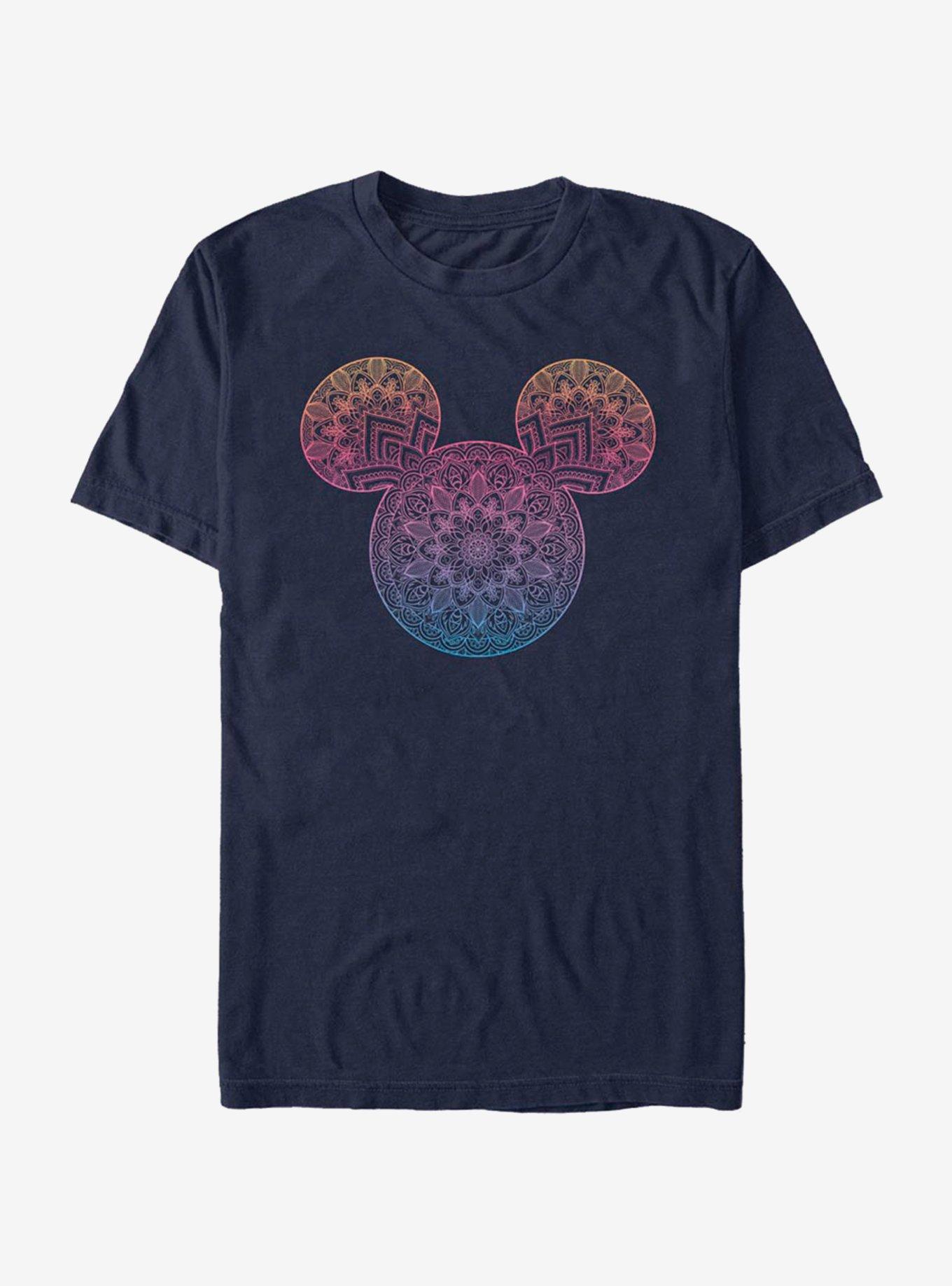Disney Mickey Mouse Mickey Mandala Fill T-Shirt, NAVY, hi-res