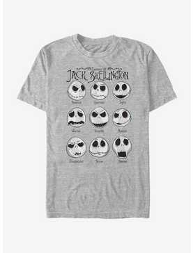 The Nightmare Before Christmas Jack Emotions T-Shirt, ATH HTR, hi-res