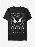 The Nightmare Before Christmas Jack Spooky Sweater T-Shirt, BLACK, hi-res