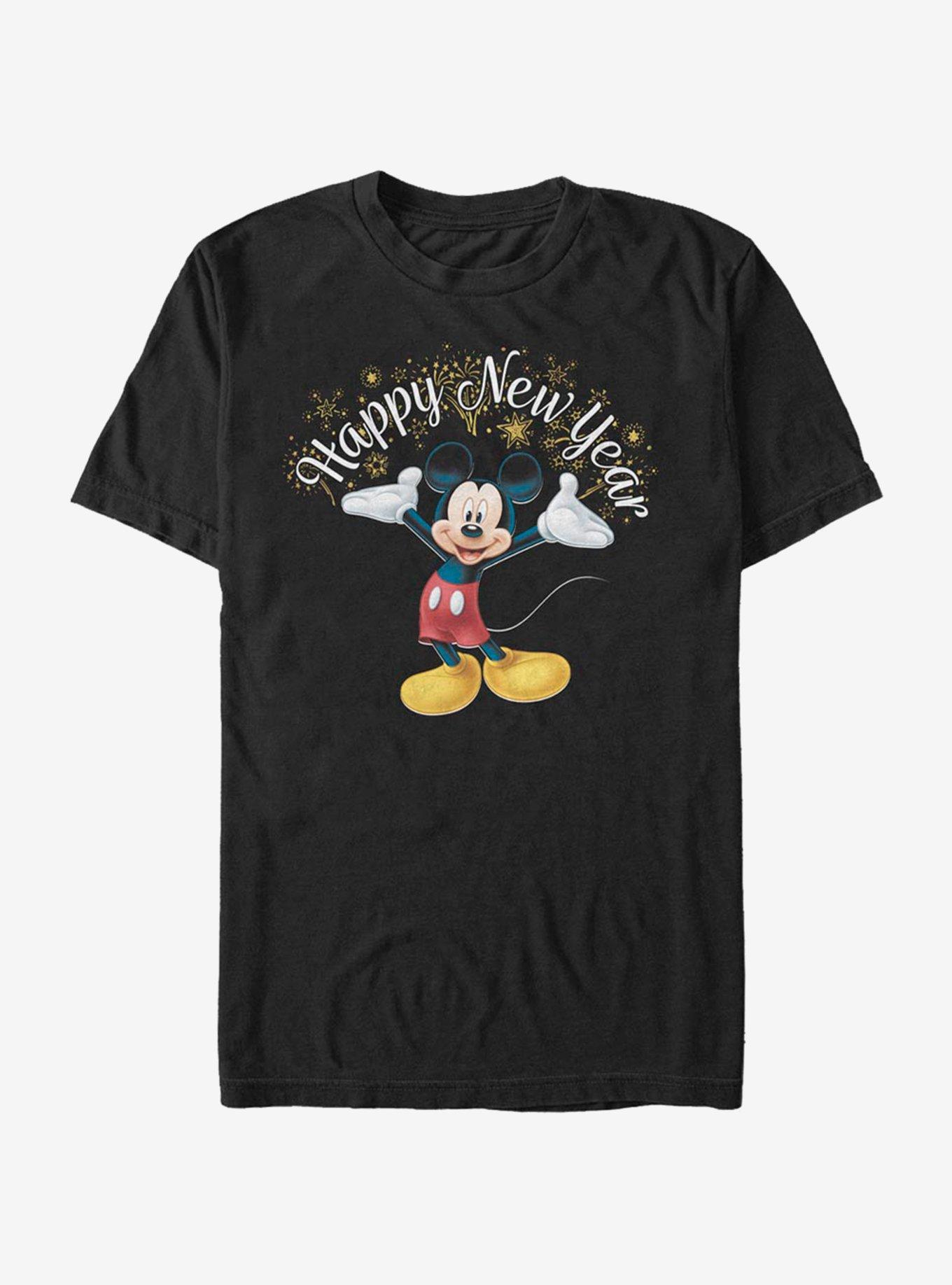 Disney Mickey Mouse Mickey Happy New Year T-Shirt, BLACK, hi-res