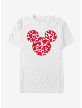 Disney Mickey Mouse Mickey Hearts Fill T-Shirt, WHITE, hi-res