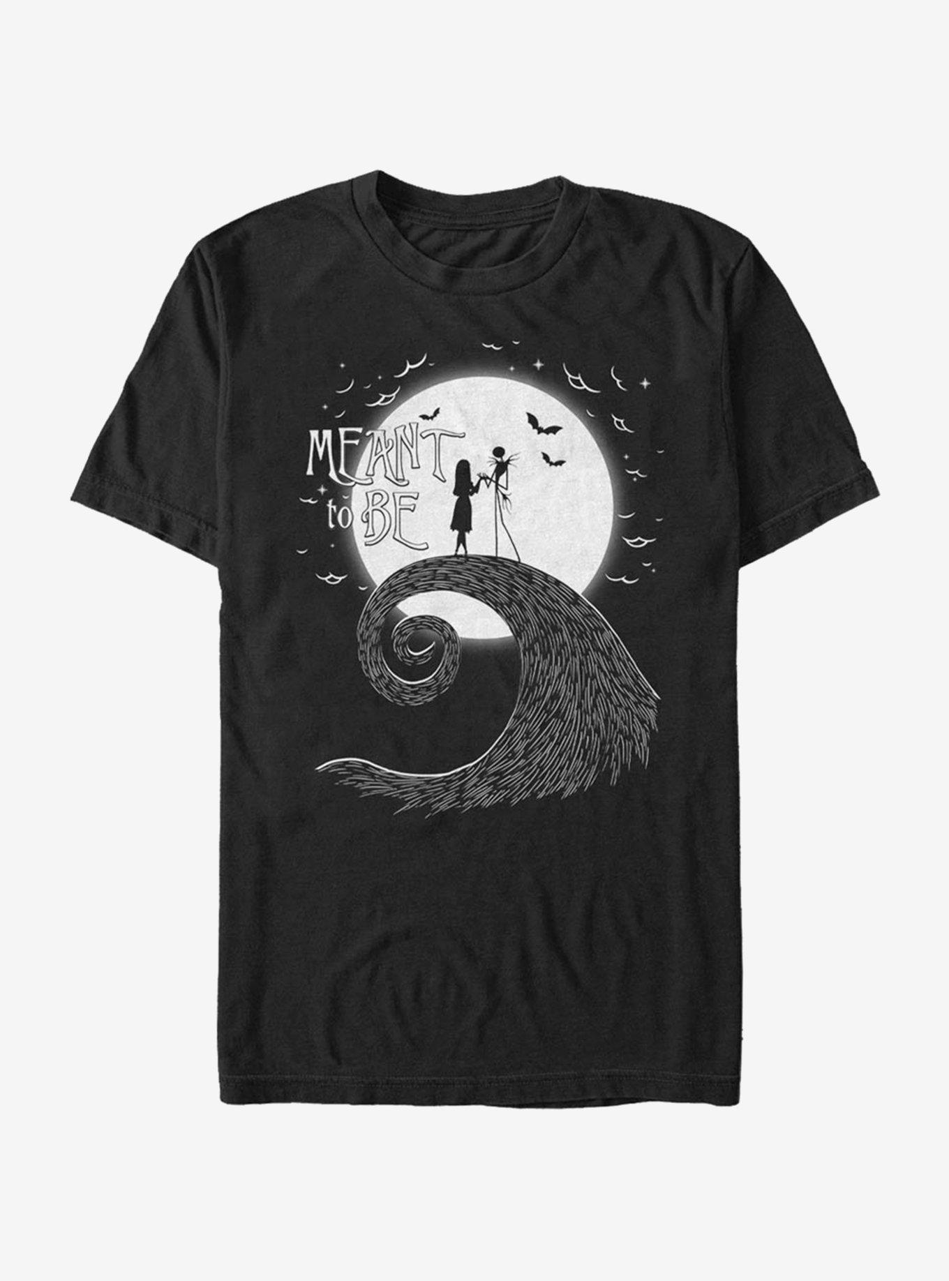 The Nightmare Before Christmas Jack & Sally Meant To Be T-Shirt, BLACK, hi-res