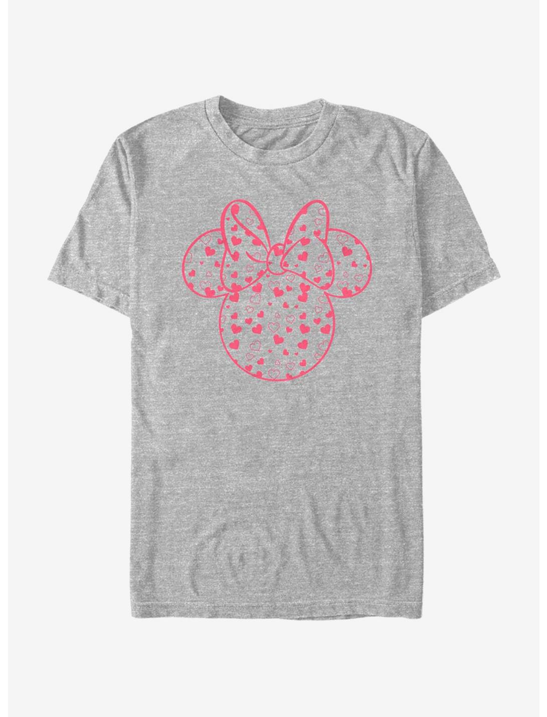 Disney Mickey Mouse Minnie Hearts Fill T-Shirt, ATH HTR, hi-res