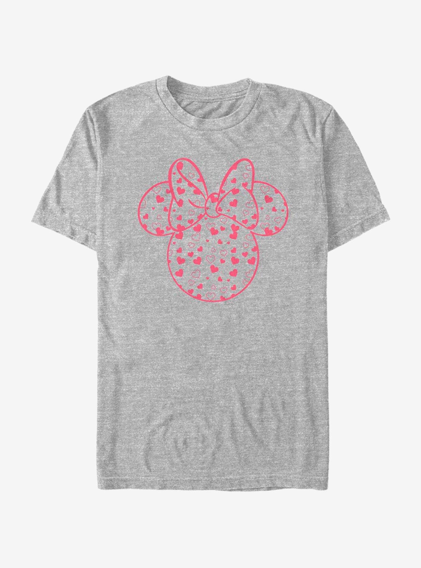 Disney Mickey Mouse Minnie Hearts Fill T-Shirt, ATH HTR, hi-res