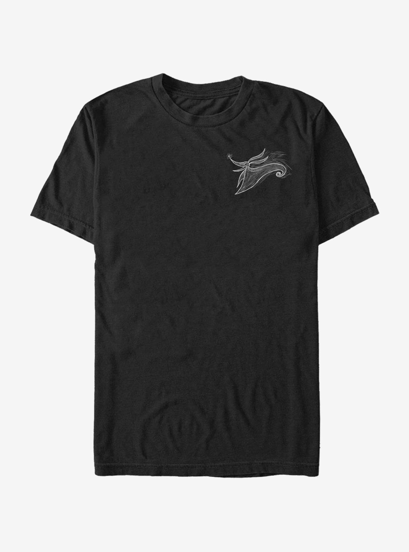 The Nightmare Before Christmas Zero Pocket Scribble T-Shirt, BLACK, hi-res