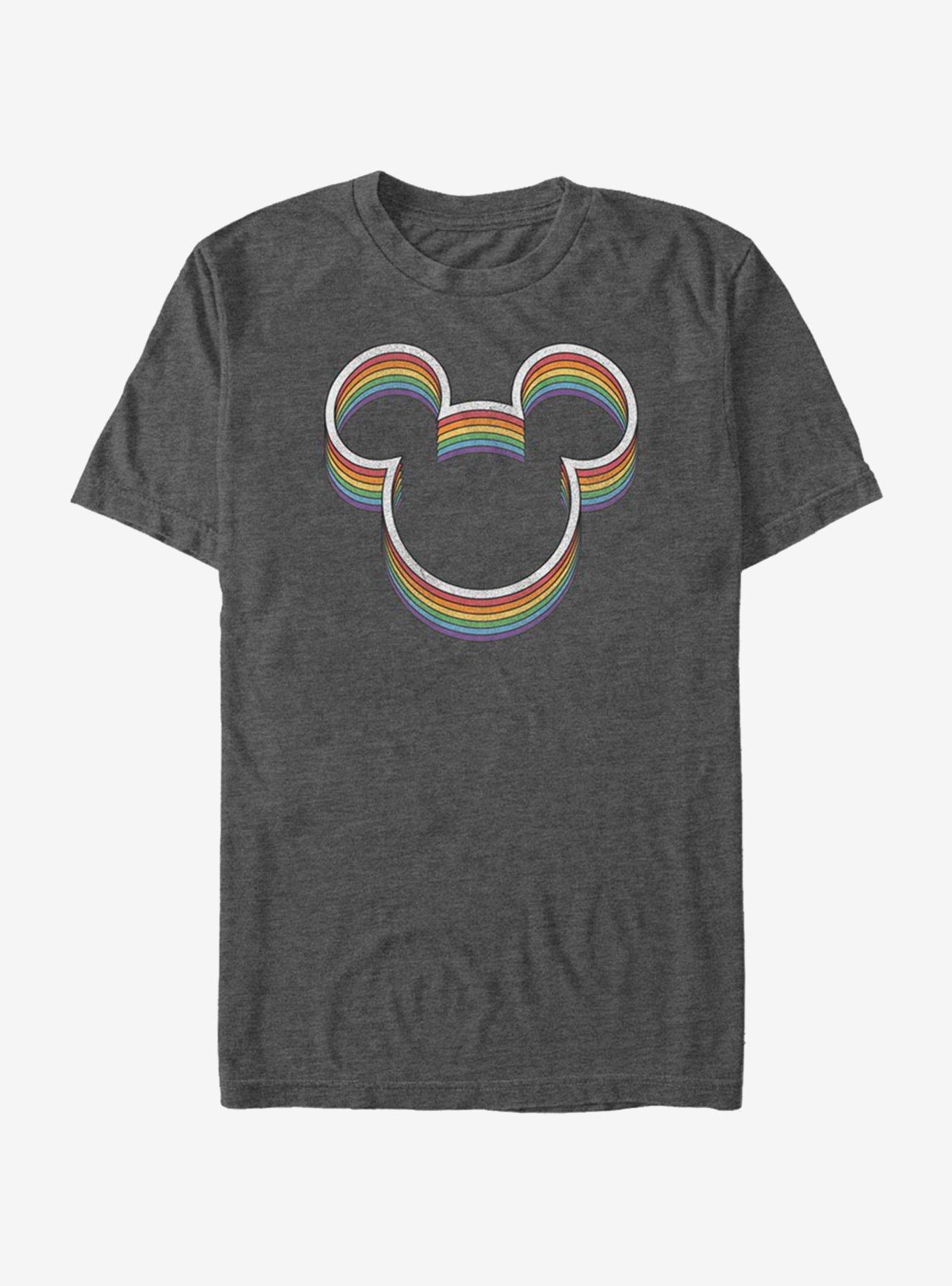 Disney Mickey Mouse Rainbow Ears T-Shirt, CHAR HTR, hi-res