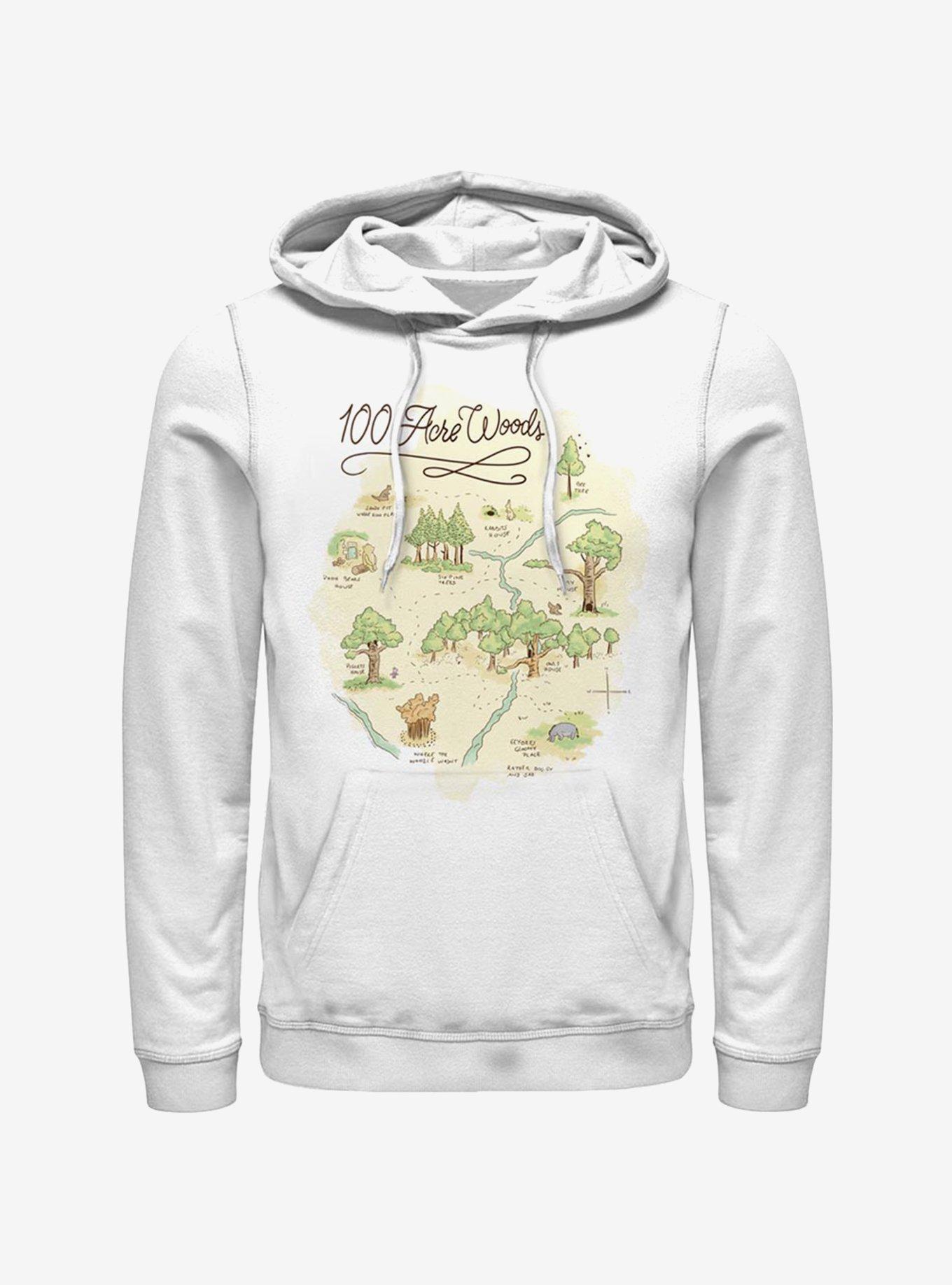 Disney Winnie The Pooh 100 Acre Map Hoodie, WHITE, hi-res