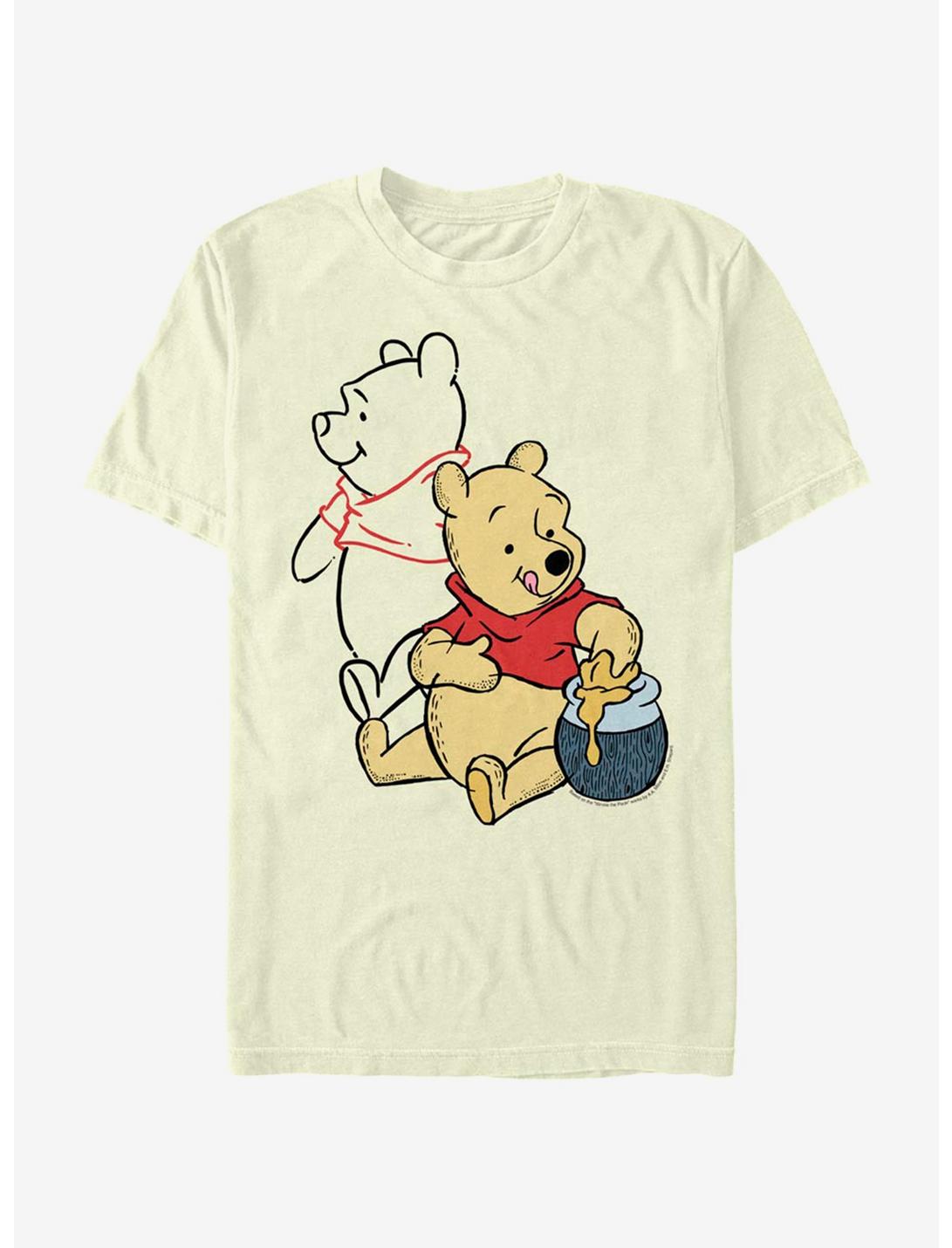 Disney Winnie The Pooh Pooh Line Art T-Shirt, NATURAL, hi-res