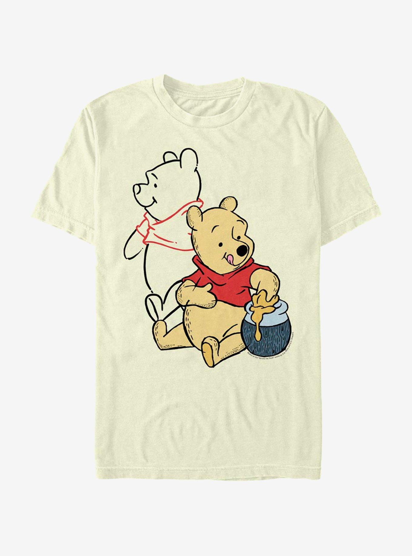 Disney Winnie The Pooh Pooh Line Art T-Shirt - BEIGE/TAN | Hot Topic