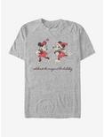 Disney Mickey Mouse Vintage Holiday Skaters T-Shirt, ATH HTR, hi-res