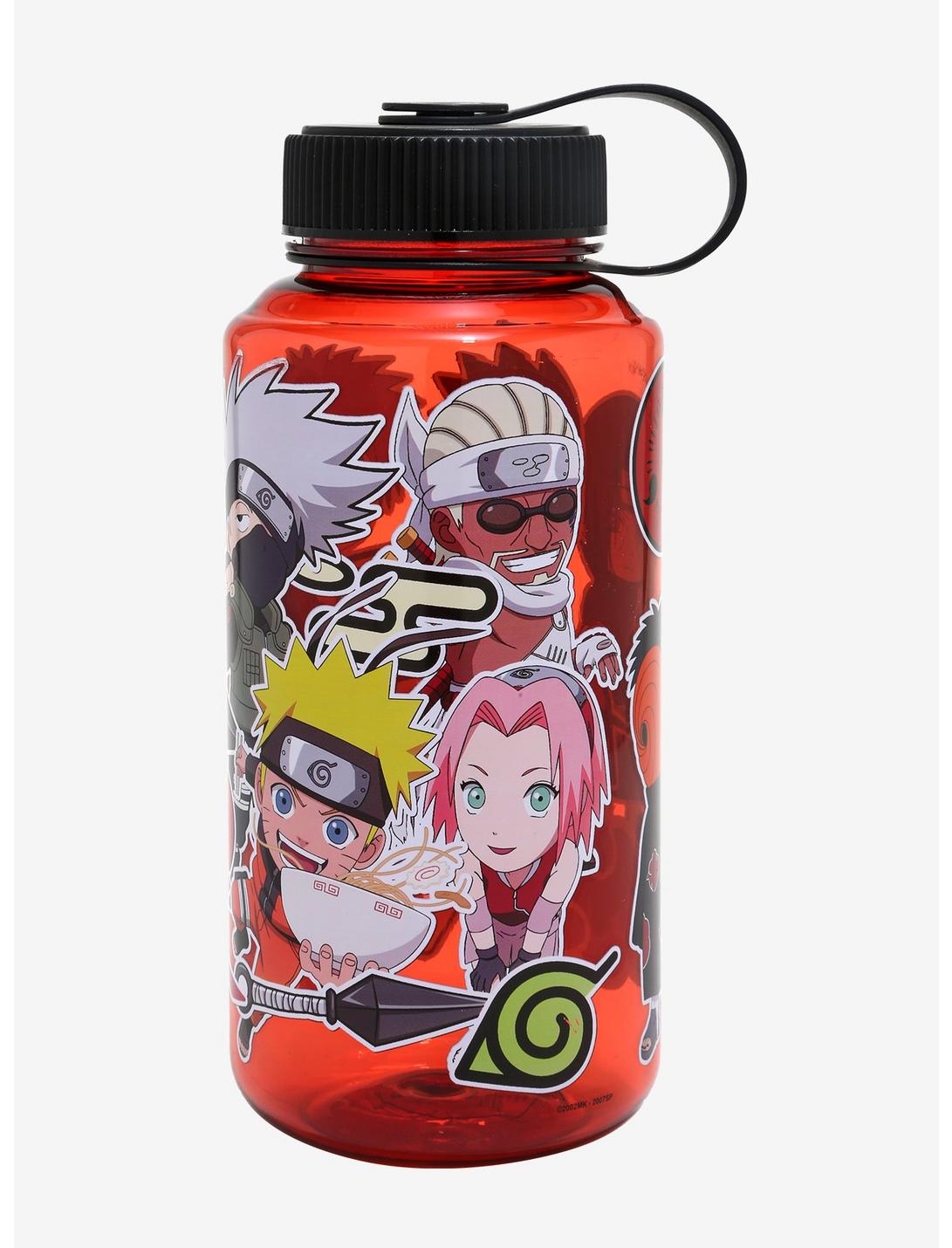 Naruto Shippuden Characters Sticker Water Bottle, , hi-res