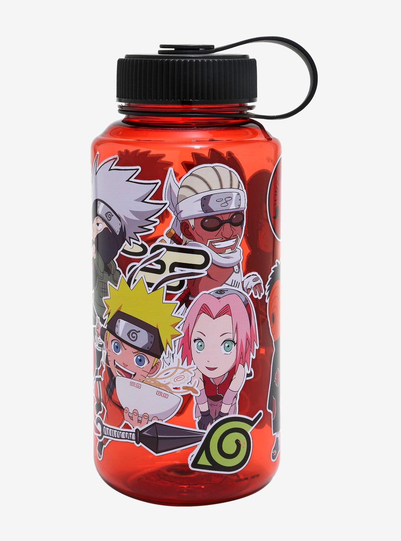 Naruto Shippuden Characters Sticker Water Bottle, , hi-res view 1