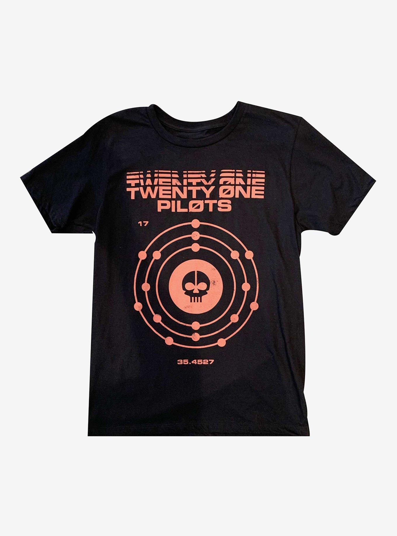 Twenty One Pilots Atomic Skull Girls T-Shirt, BLACK, hi-res