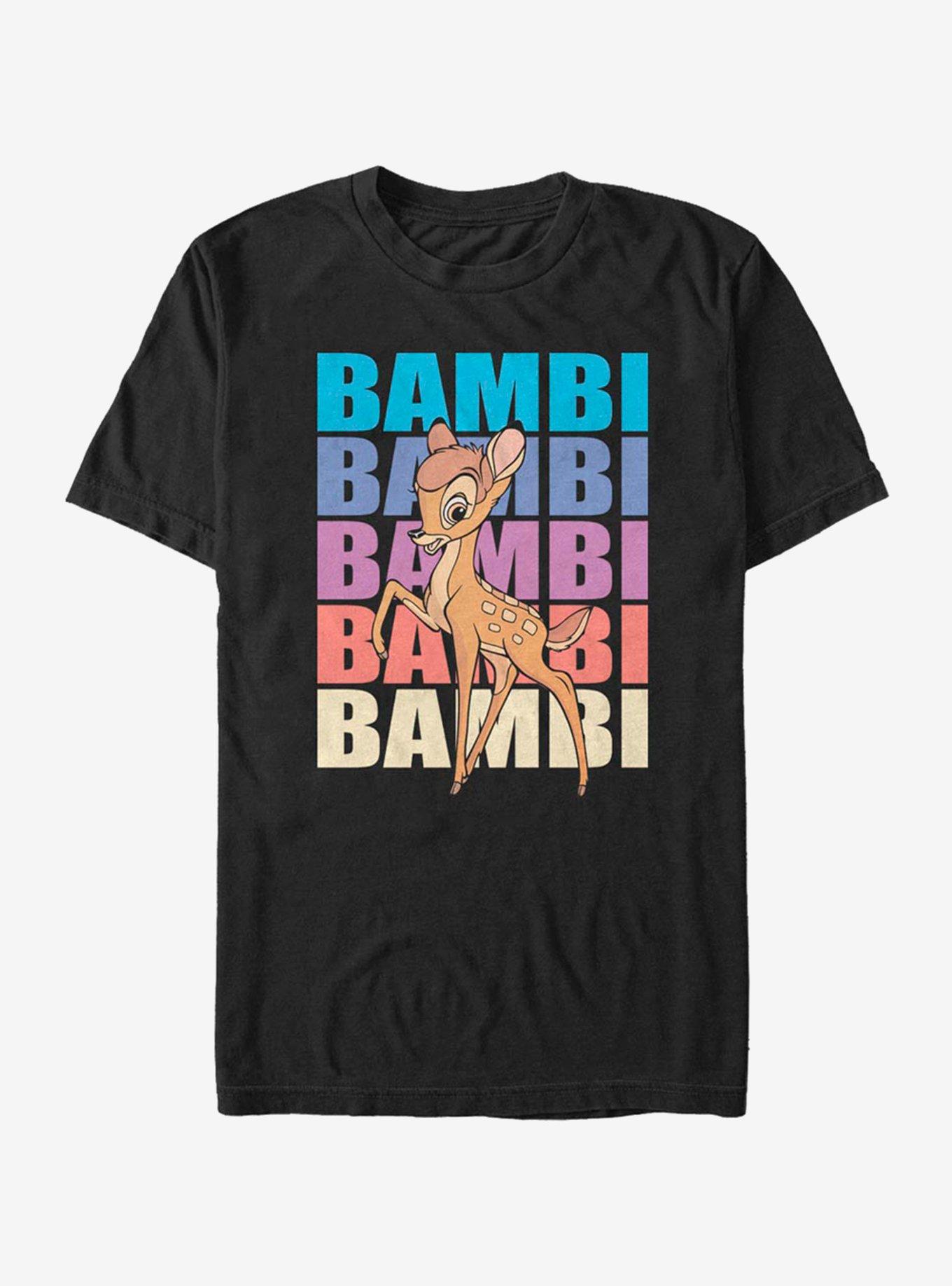 Disney Bambi Name Stacked T-Shirt, BLACK, hi-res