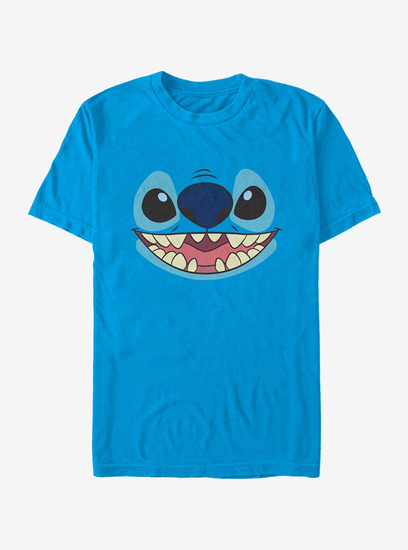 Disney Lilo And Stitch Big Face Stitch T-Shirt, TURQ, hi-res