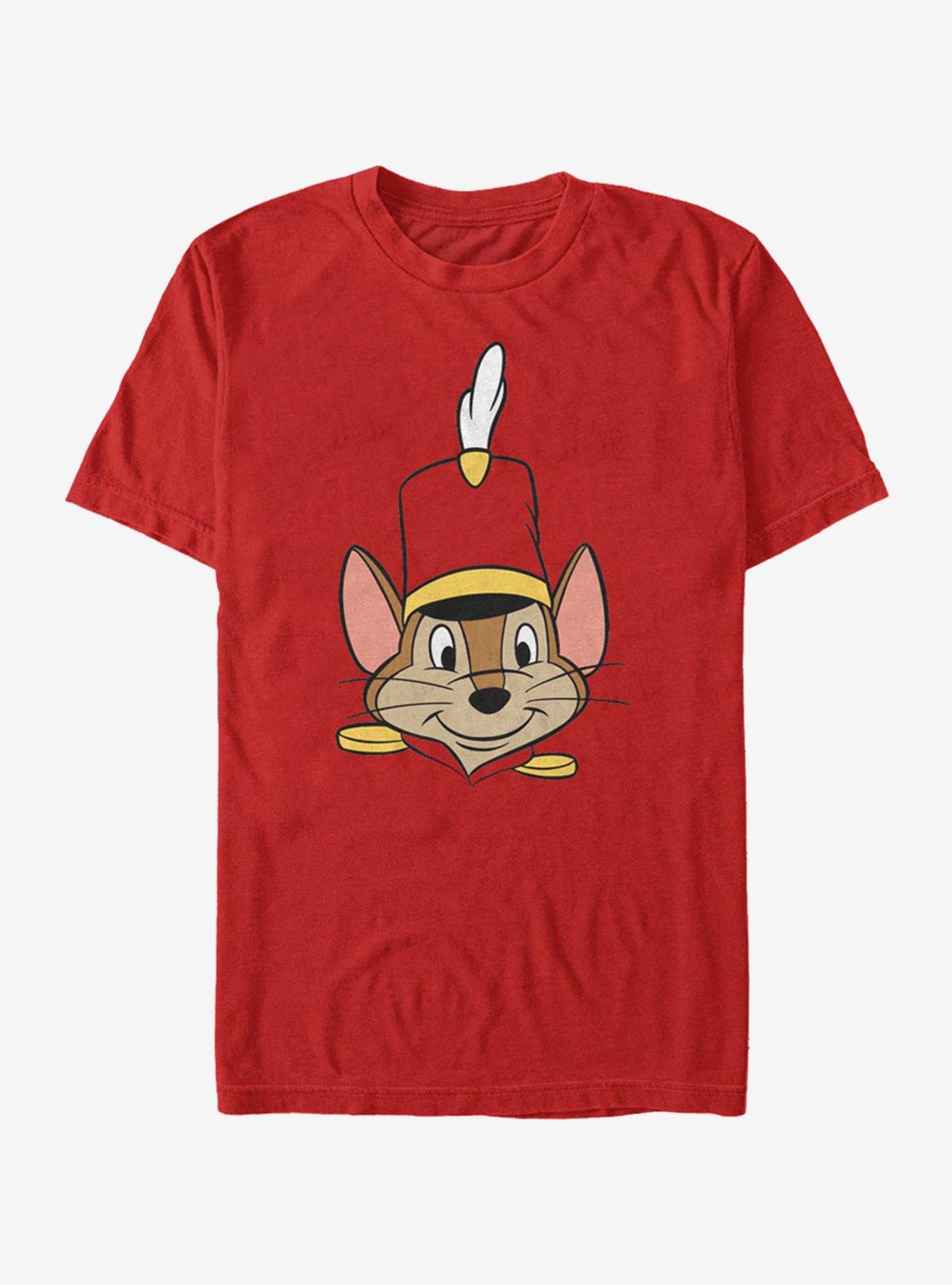 Disney Dumbo Timothy Big Face T-Shirt, RED, hi-res