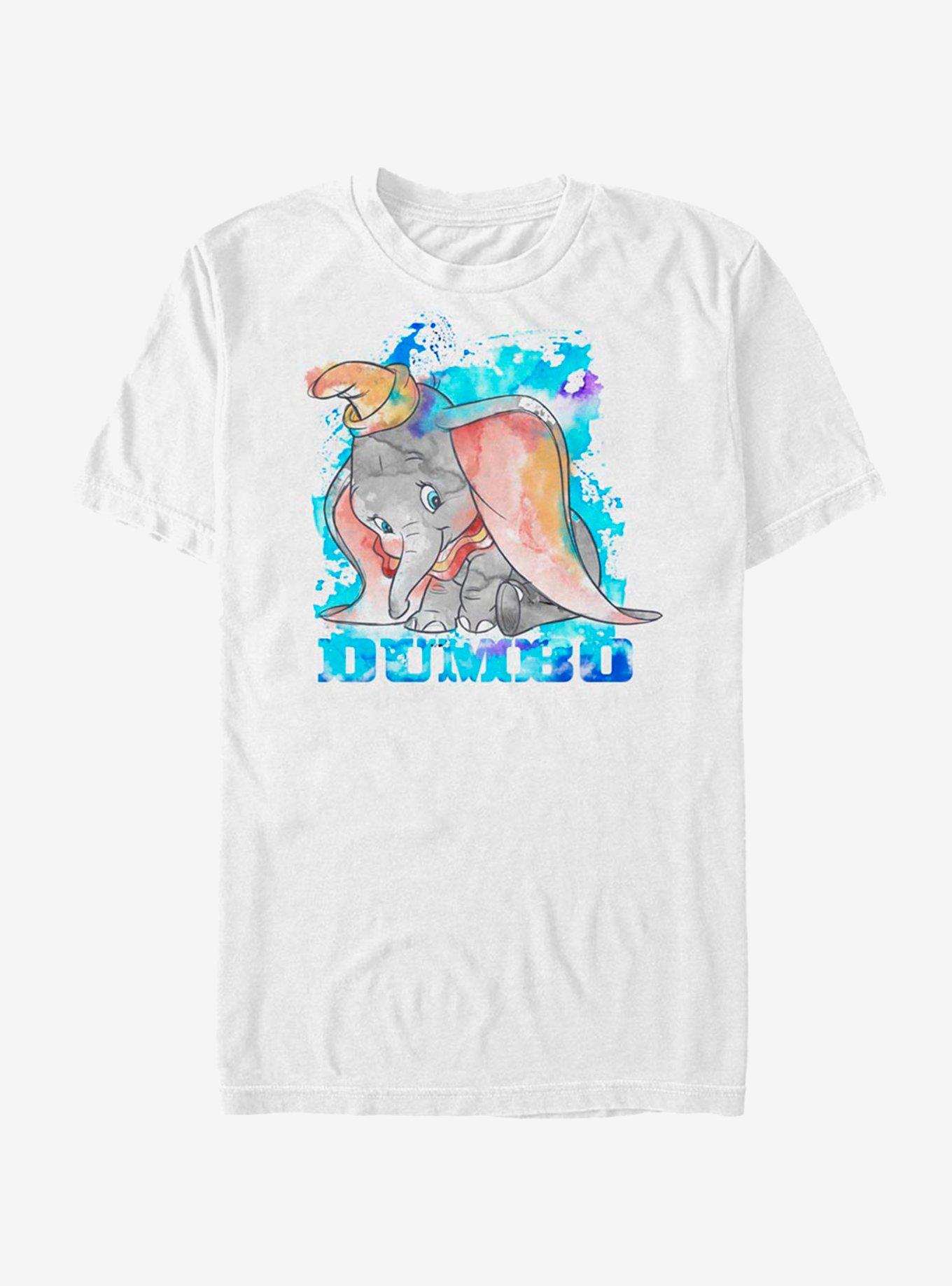Disney Dumbo Watercolor Dumbo T-Shirt, WHITE, hi-res