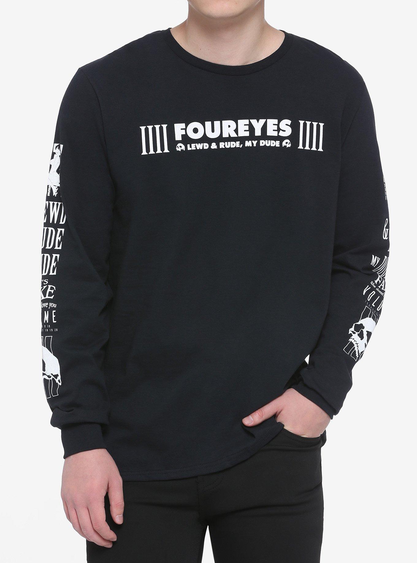 iiii Clothing Foureyes Lewd & Rude Long-Sleeve T-Shirt, BLACK, hi-res