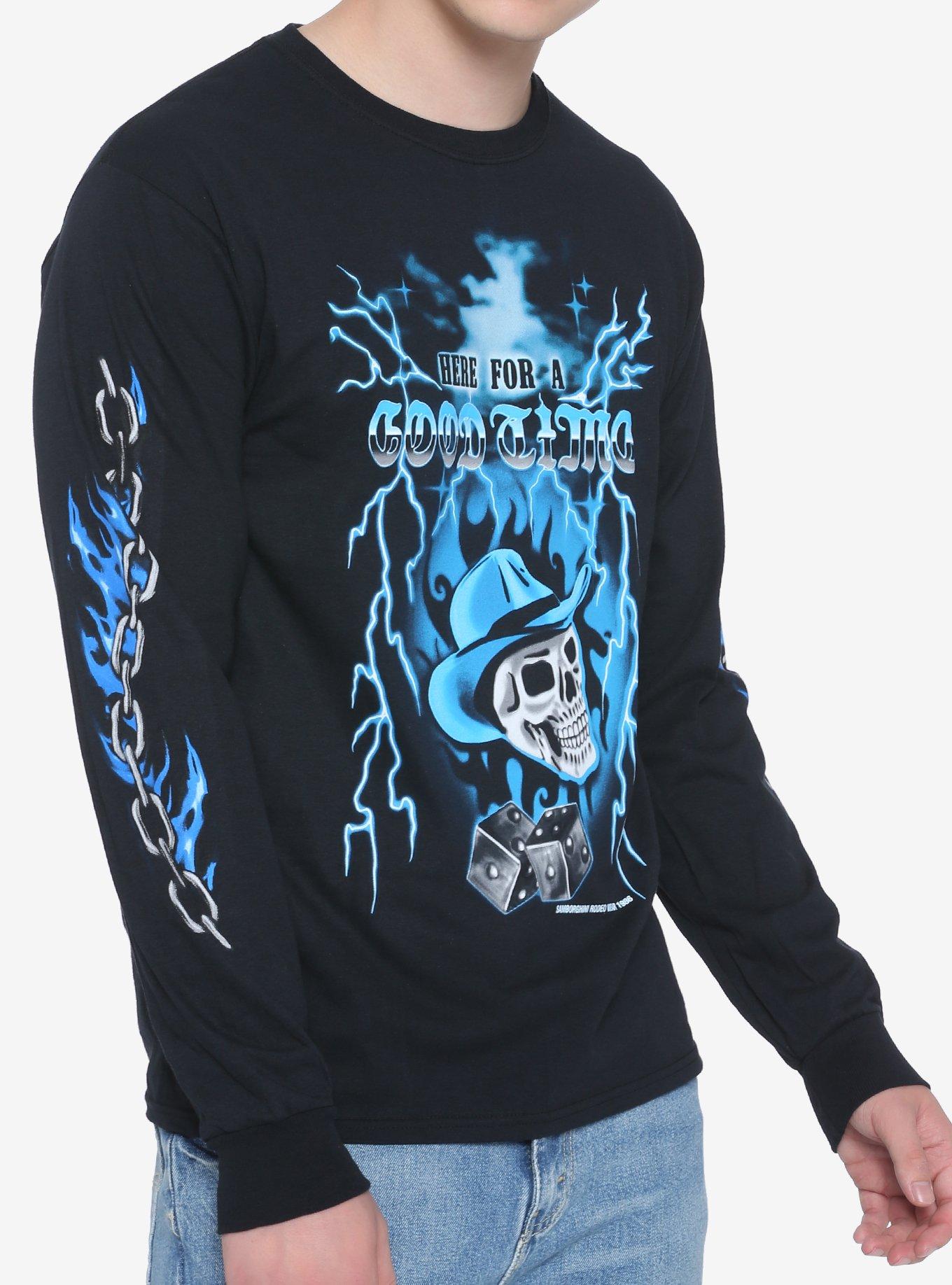 Samborghini Here For A Good Time Long-Sleeve T-Shirt, BLACK, hi-res