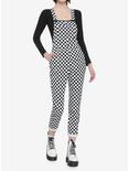 Black & White Checkered Overalls With Chain, MULTI, hi-res