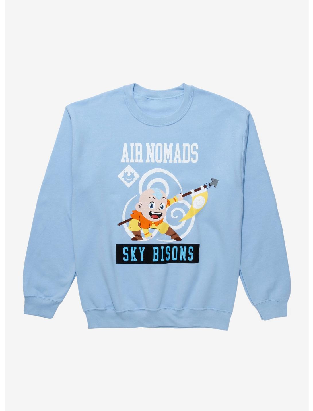 Avatar: The Last Airbender Air Nomads Sky Bisons Crewneck - BoxLunch Exclusive, LIGHT BLUE, hi-res