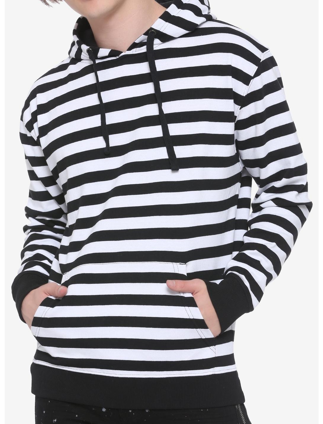 Black & White Stripe Hoodie, STRIPE - MULTI, hi-res