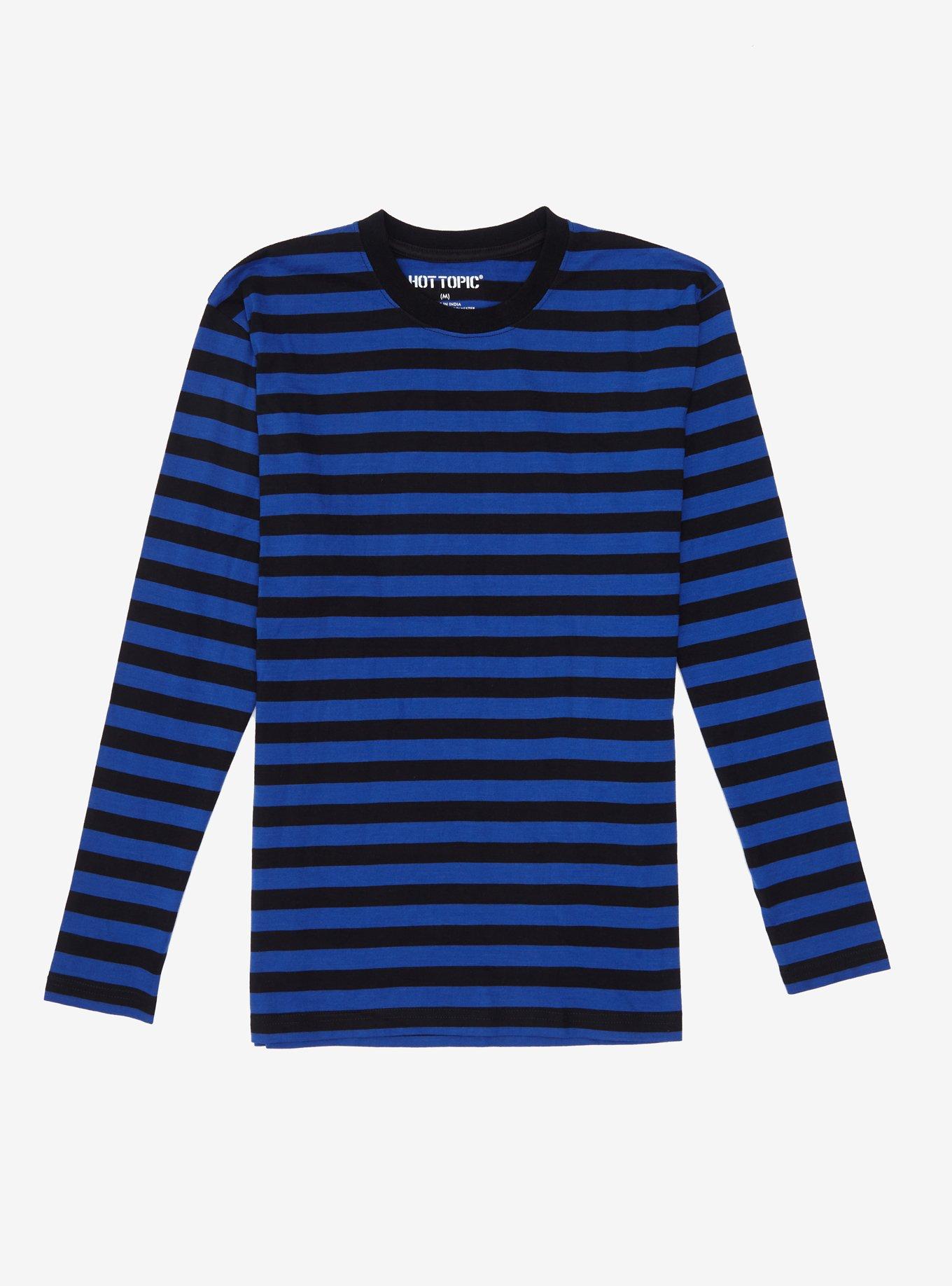 Blue striped cheap long sleeve