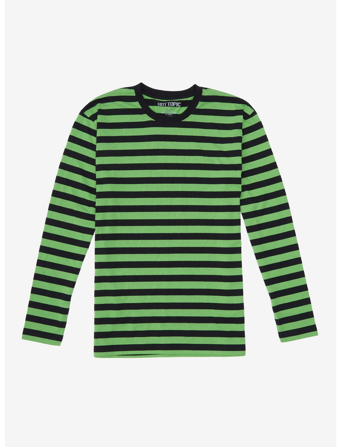 Green & Black Stripe Long-Sleeve T-Shirt, STRIPE - GREEN, hi-res