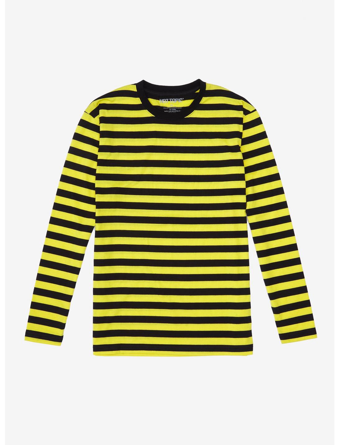 Yellow & Black Stripe Long-Sleeve T-Shirt, STRIPE - YELLOW, hi-res