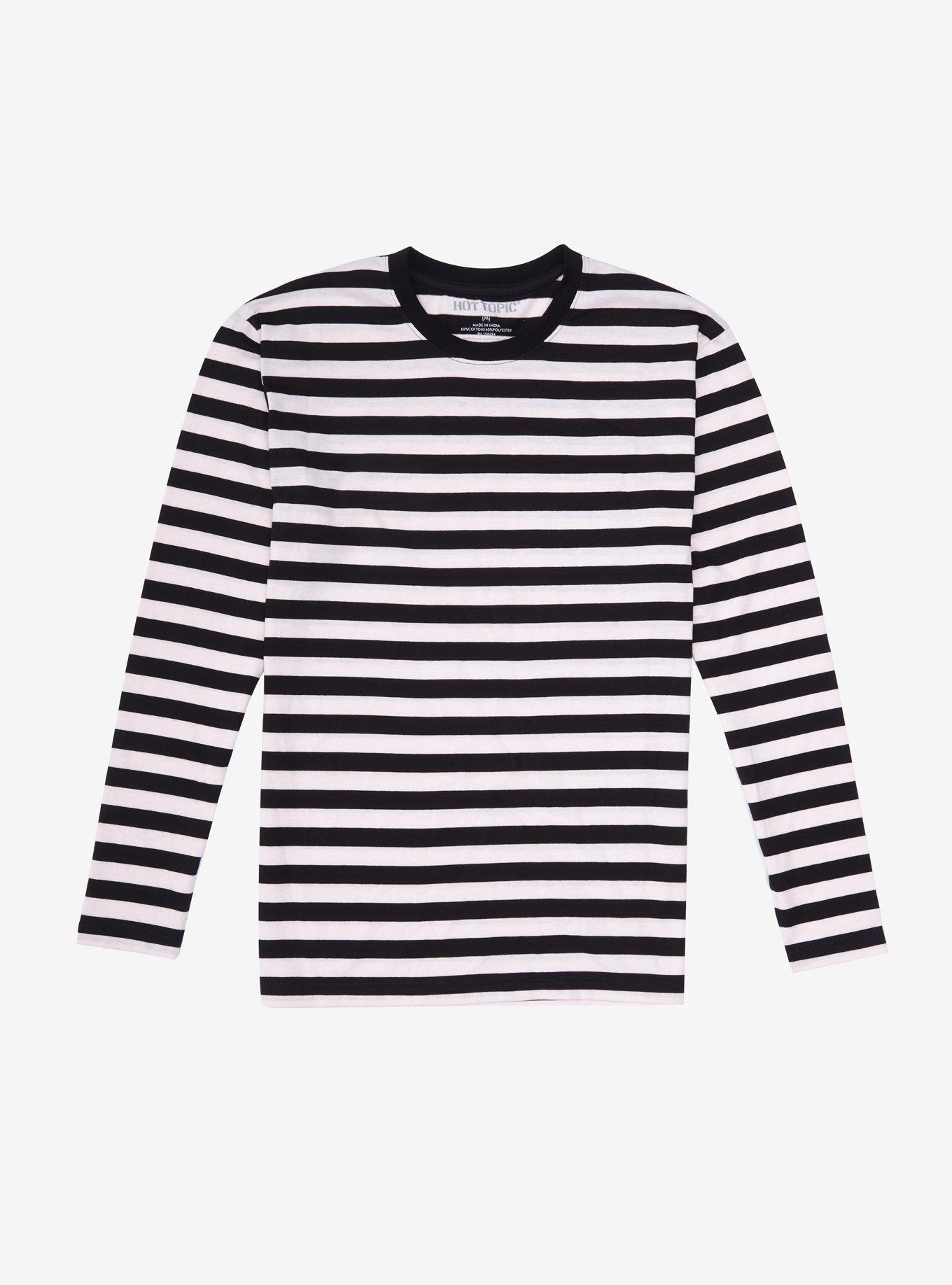Pastel Pink & Black Stripe Long-Sleeve T-Shirt, STRIPE - MULTI, hi-res
