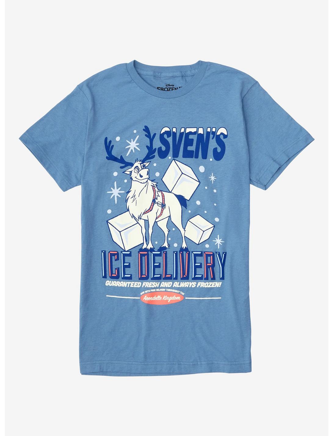 Disney Frozen Sven Ice Delivery T-Shirt - BoxLunch Exclusive, LIGHT BLUE, hi-res