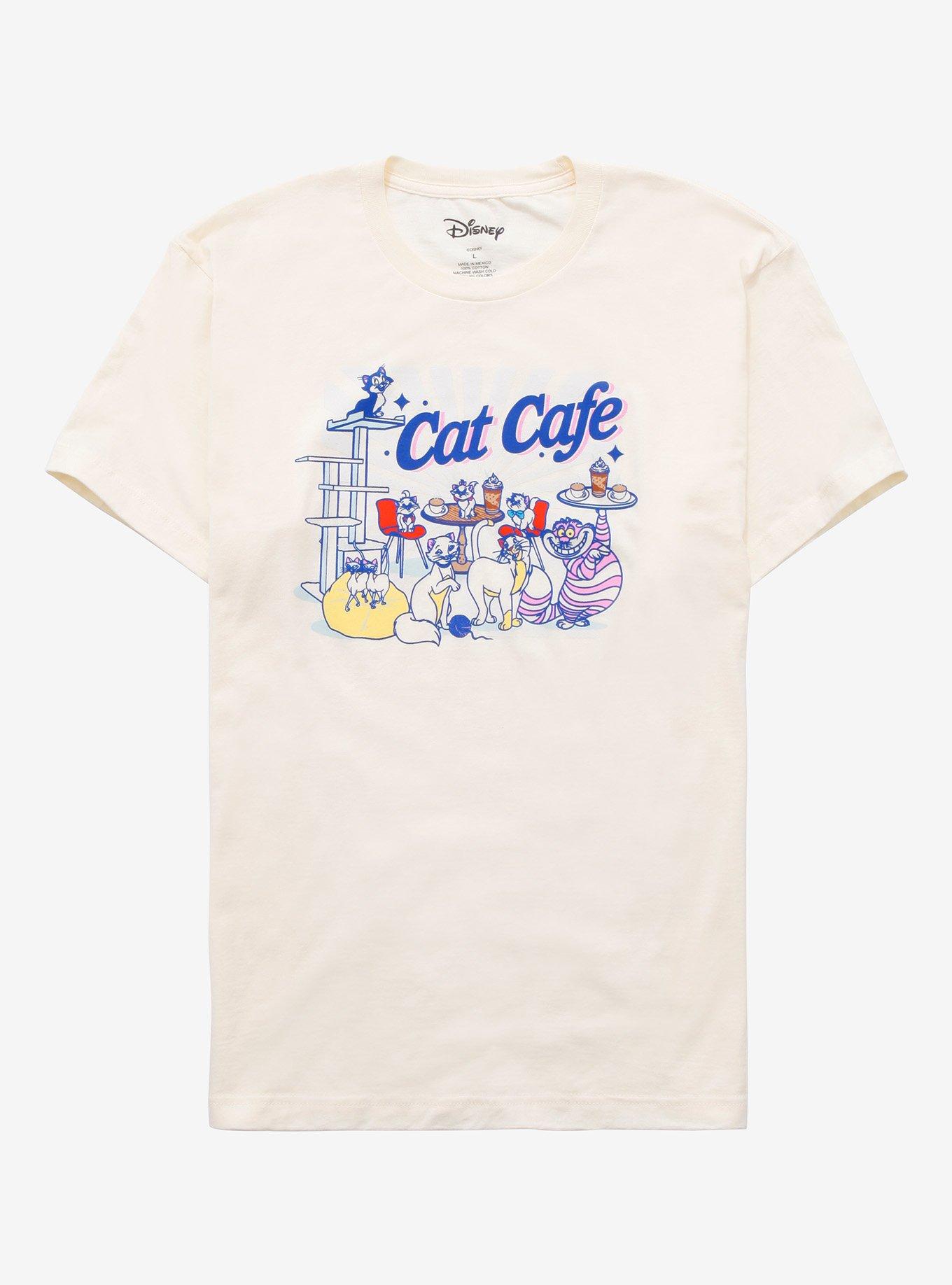 Disney Cat Cafe T-Shirt, BLACK, hi-res