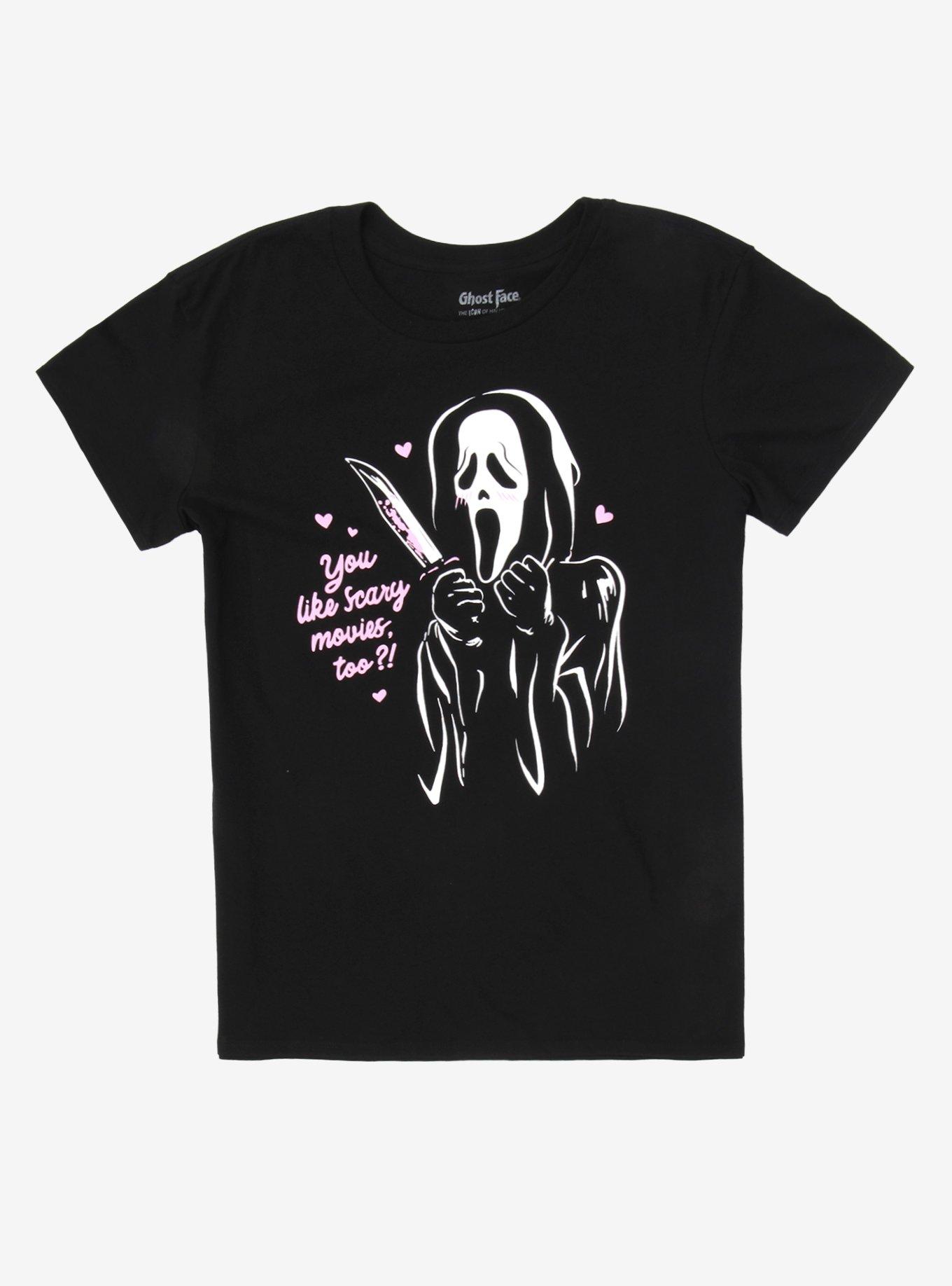 Scream Ghost Face You Like Scary Movies Too? Boyfriend Fit Girls T-Shirt