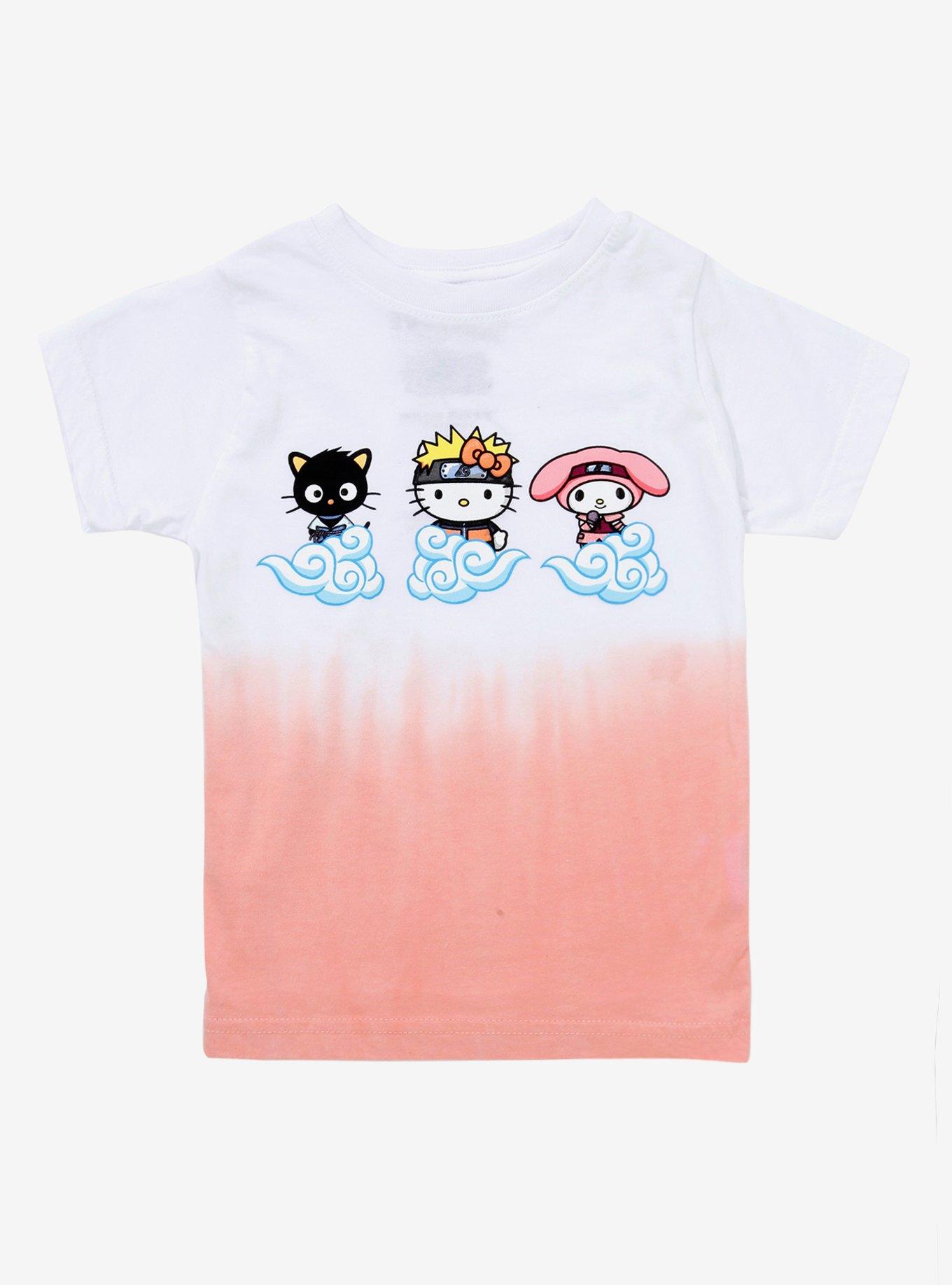 Naruto Shippuden x Hello Kitty and Friends Dip-Dye Toddler T-Shirt - BoxLunch Exclusive, LIGHT ORANGE, hi-res