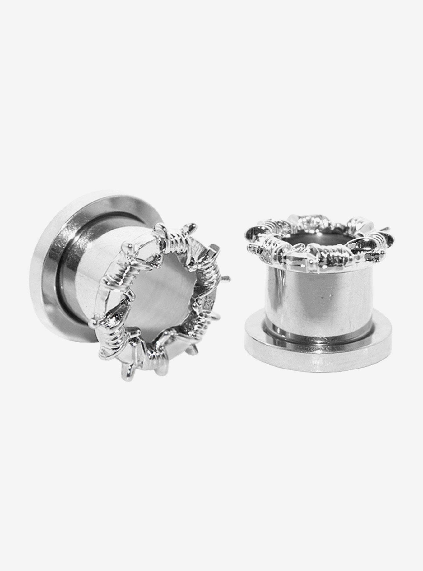 Steel Barbed Wire Wrapped Plug 2 Pack Hot Topic