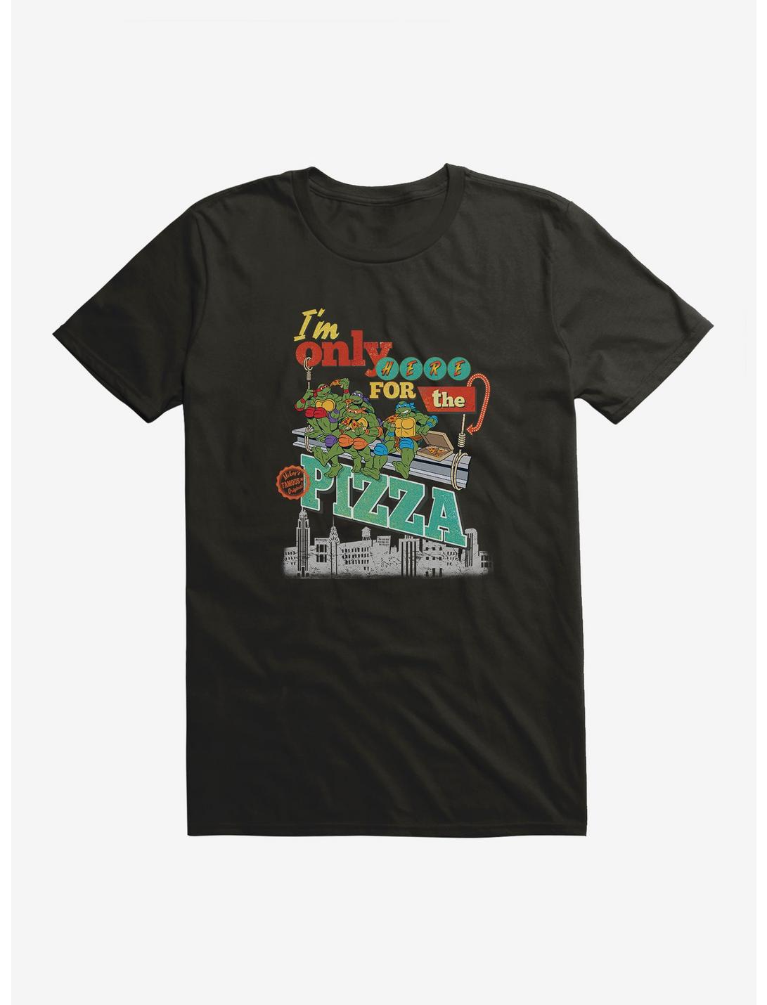 Teenage Mutant Ninja Turtles Only Here For The Pizza T-Shirt, BLACK, hi-res