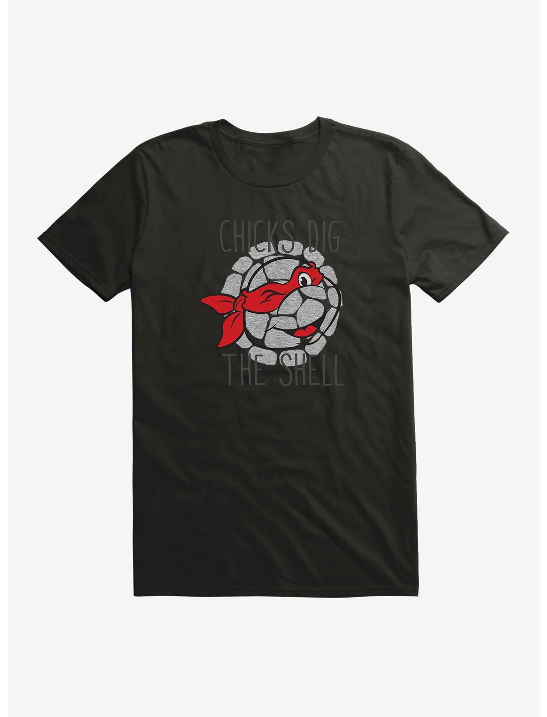 Teenage Mutant Ninja Turtles Raphael Chicks Dig The Shell T-Shirt, BLACK, hi-res