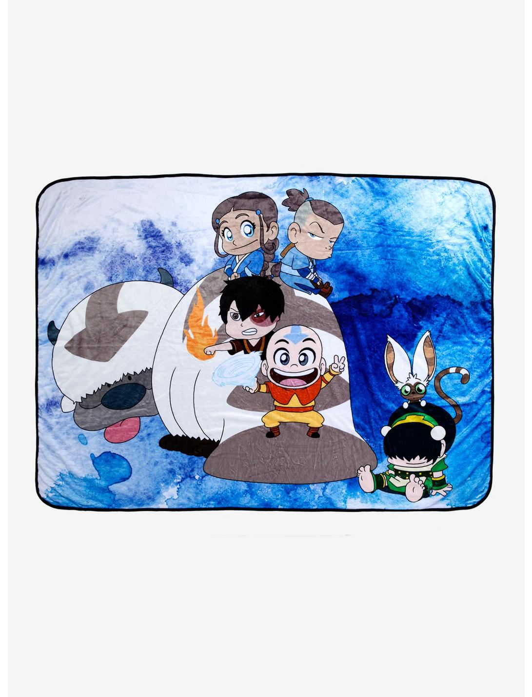 Avatar: The Last Airbender Chibi Tie-Dye Throw - BoxLunch Exclusive, , hi-res