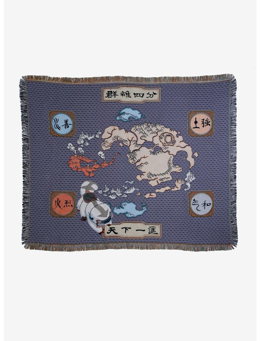 Avatar: The Last Airbender Four Nations Map Tapestry Throw - BoxLunch Exclusive, , hi-res