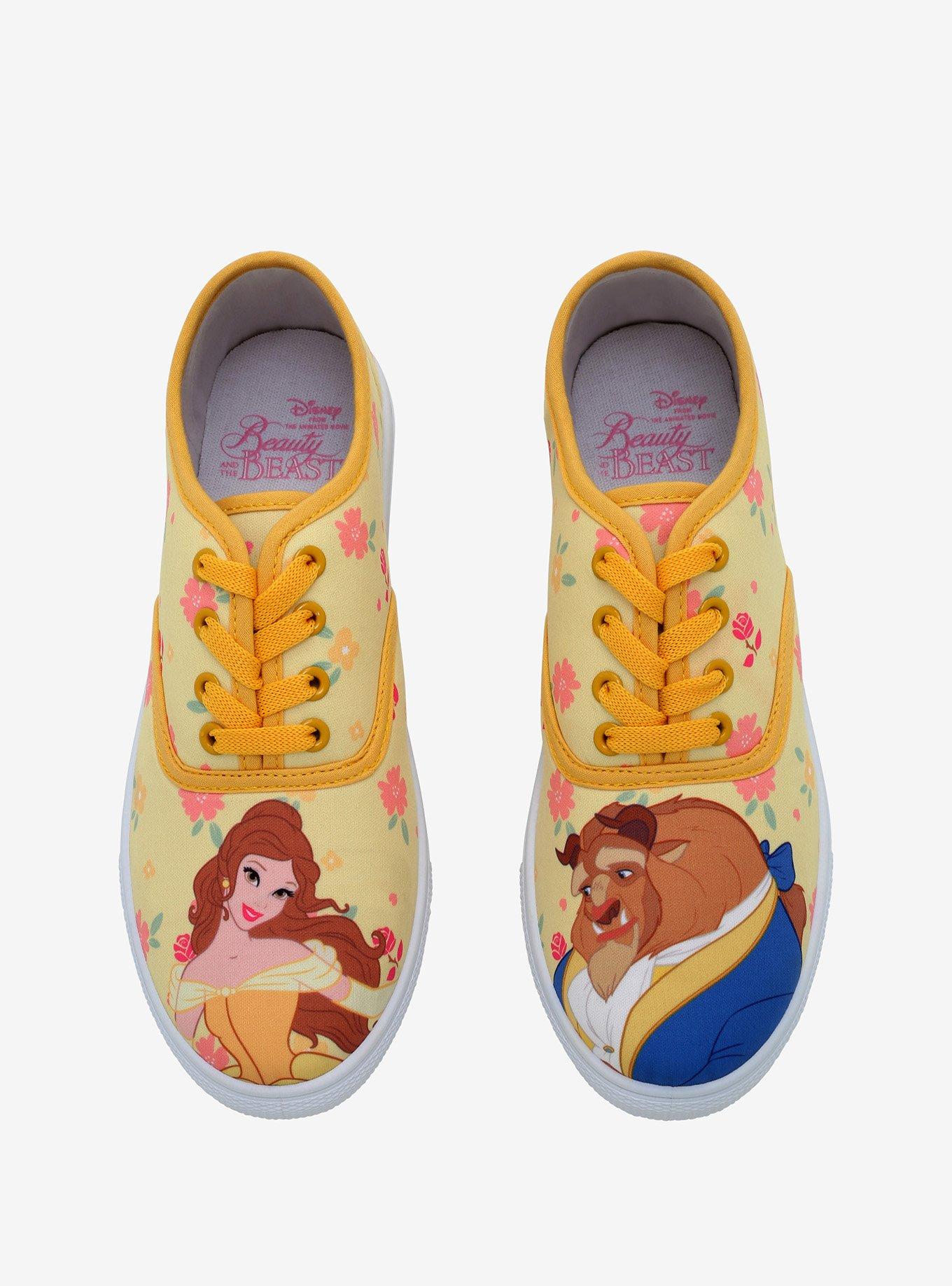 Disney Beauty And The Beast Belle & Beast Floral Lace-Up Sneakers, MULTI, hi-res