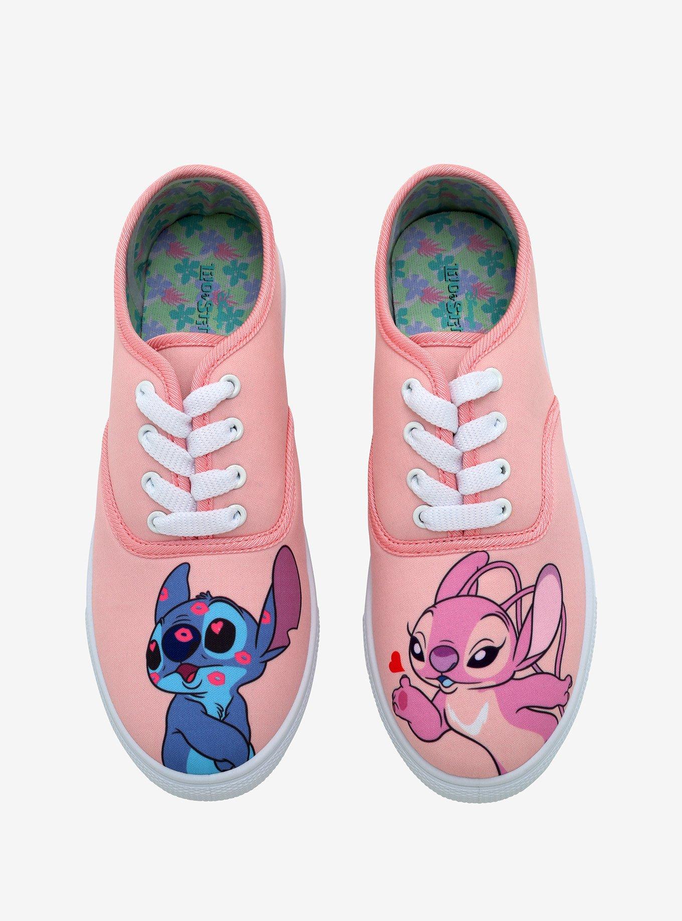 Disney Lilo & Stitch Angel & Stitch Kiss Lace-Up Sneakers | Hot Topic