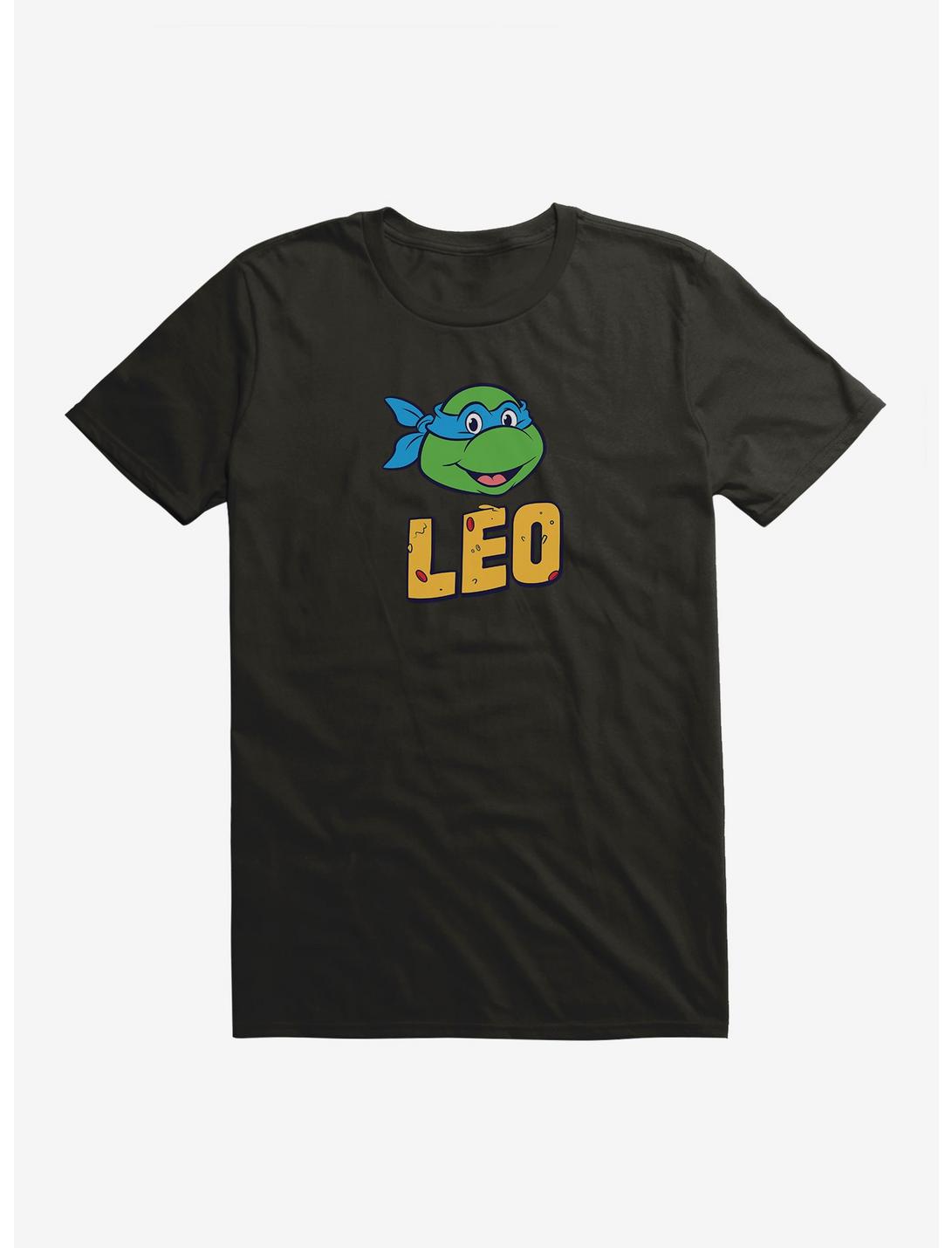 Teenage Mutant Ninja Turtles Leo Face Pizza Name T-Shirt, BLACK, hi-res