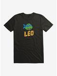 Teenage Mutant Ninja Turtles Leo Face Pizza Name T-Shirt, BLACK, hi-res
